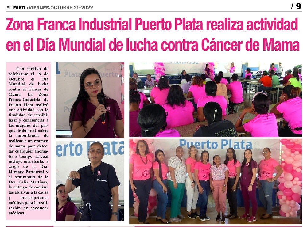 Actividad por mes de la lucha contra el cáncer 